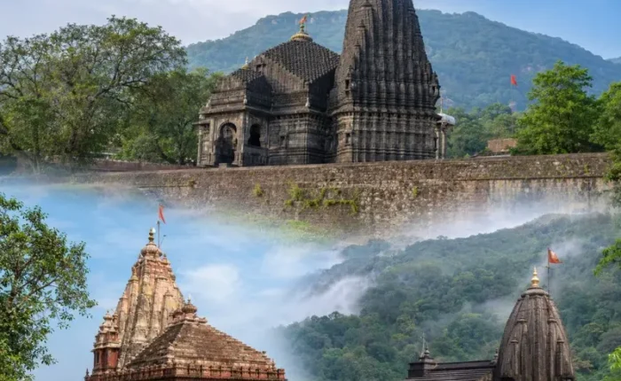 Three Jyotirlinga temples of Maharashtra with Trimbakeshwar, Grishneshwar and Bhimashankar in daylight