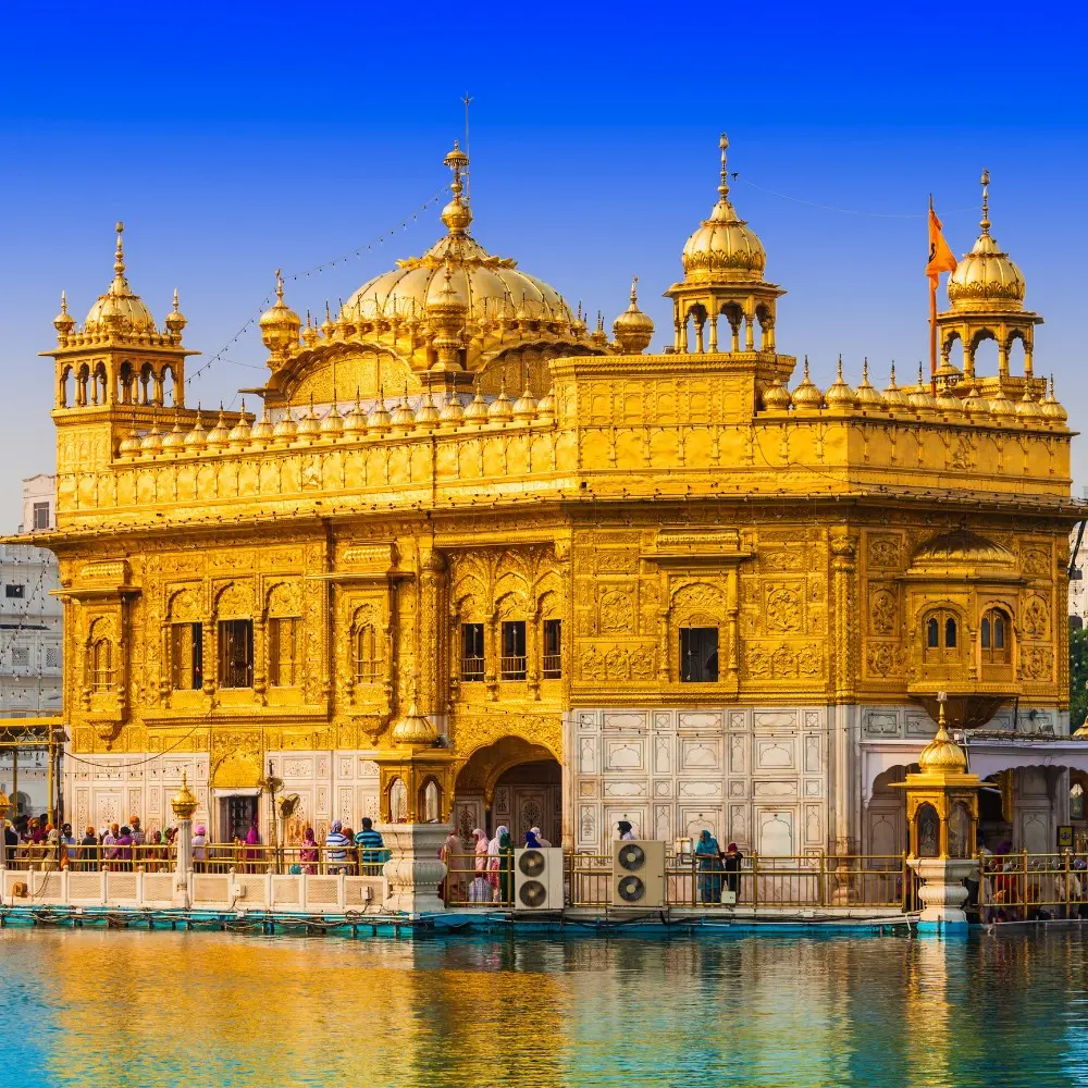 Grand Himachal with Amritsar tour featuring Golden Temple, sacred sarovar and iconic Punjab pilgrimage landmark