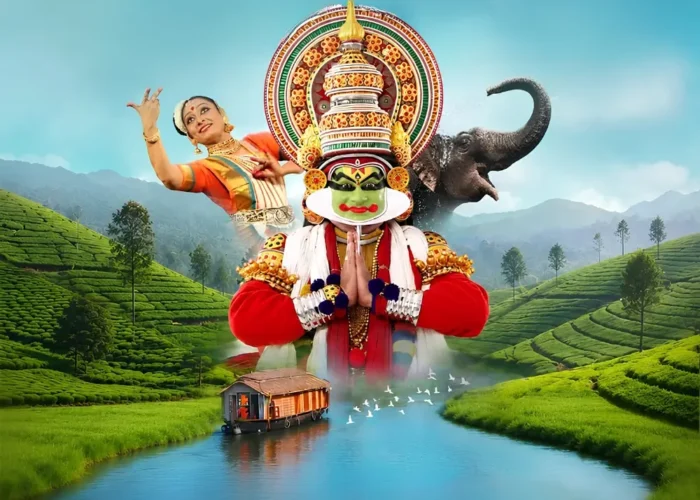 Grand Kerala Experience featuring Kathakali, classical dance, elephant, houseboat, tea gardens and scenic backwaters