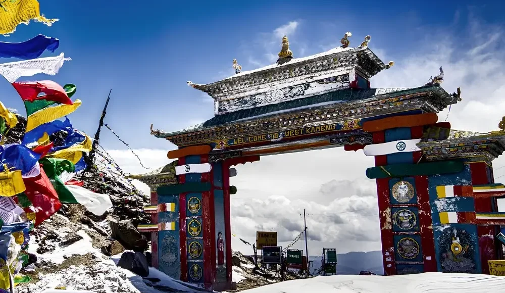 Grand Ladakh Explorer with Himalayan gateway, prayer flags, snow covered mountains and scenic high pass