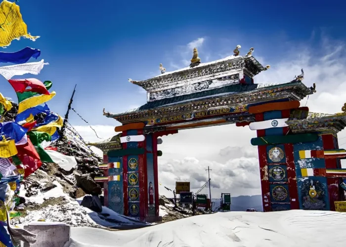 Grand Ladakh Explorer with Himalayan gateway, prayer flags, snow covered mountains and scenic high pass