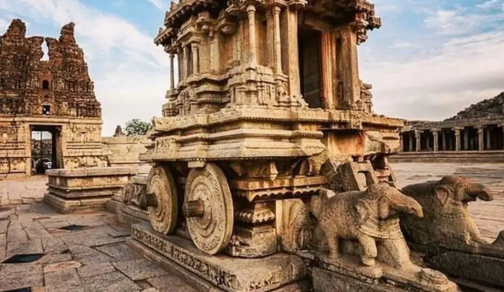 Hampi and Badami heritage tour featuring ancient stone temple architecture, historic ruins and Karnataka cultural beauty
