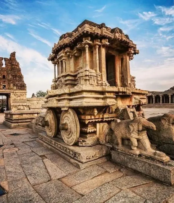 Hampi and Badami heritage tour featuring ancient stone temple architecture, historic ruins and Karnataka cultural beauty