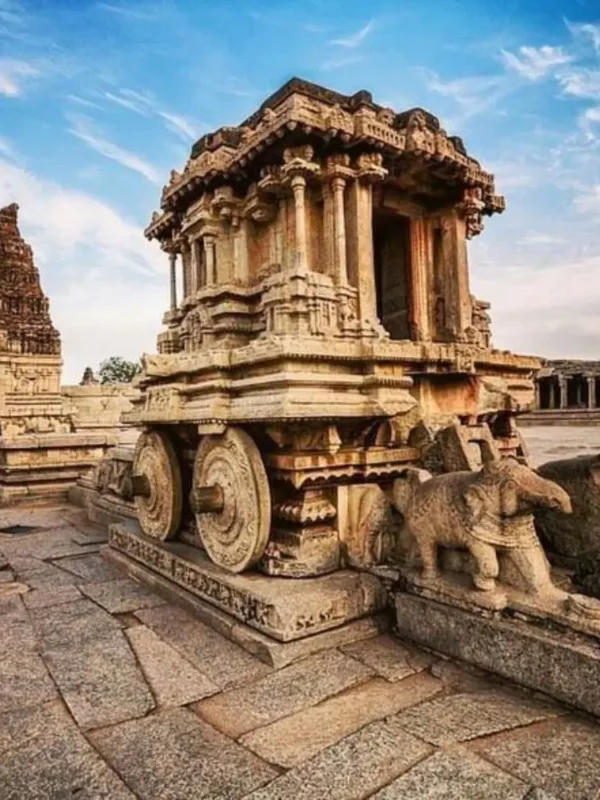 Hampi and Badami heritage tour featuring ancient stone temple architecture, historic ruins and Karnataka cultural beauty
