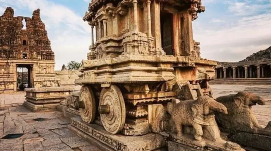 Hampi and Badami heritage tour featuring ancient stone temple architecture, historic ruins and Karnataka cultural beauty