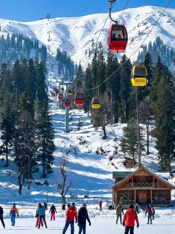 Kashmir Highlights Package with Gulmarg gondola, snow mountains, pine forest and winter adventure activities