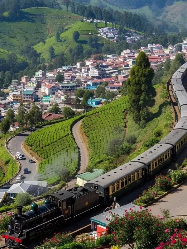 Mysore Coorg Ooty tour with Nilgiri mountain train, tea gardens, green hills and scenic South India landscape