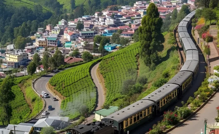 Mysore Coorg Ooty tour with Nilgiri mountain train, tea gardens, green hills and scenic South India landscape