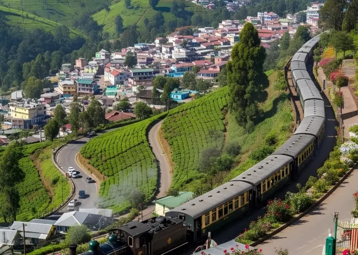 Mysore Coorg Ooty tour with Nilgiri mountain train, tea gardens, green hills and scenic South India landscape