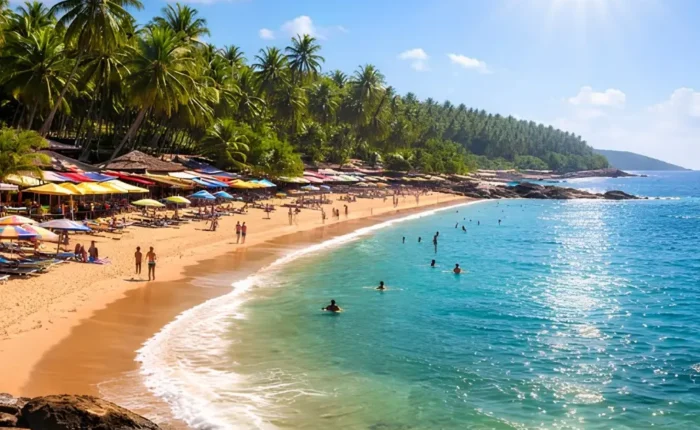 North Goa and South Goa package with palm beach, blue sea, water activities and tropical coastal holiday views