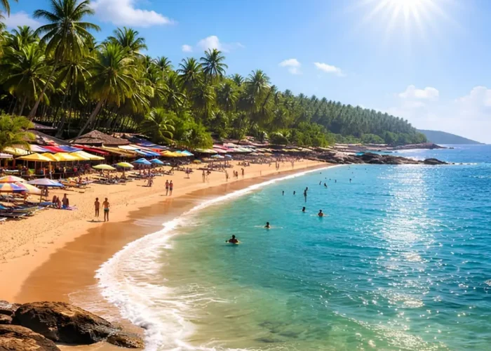 North Goa and South Goa package with palm beach, blue sea, water activities and tropical coastal holiday views