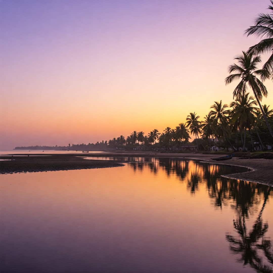 Devbagh Beach’s Golden Sunset and Backwater Serenity