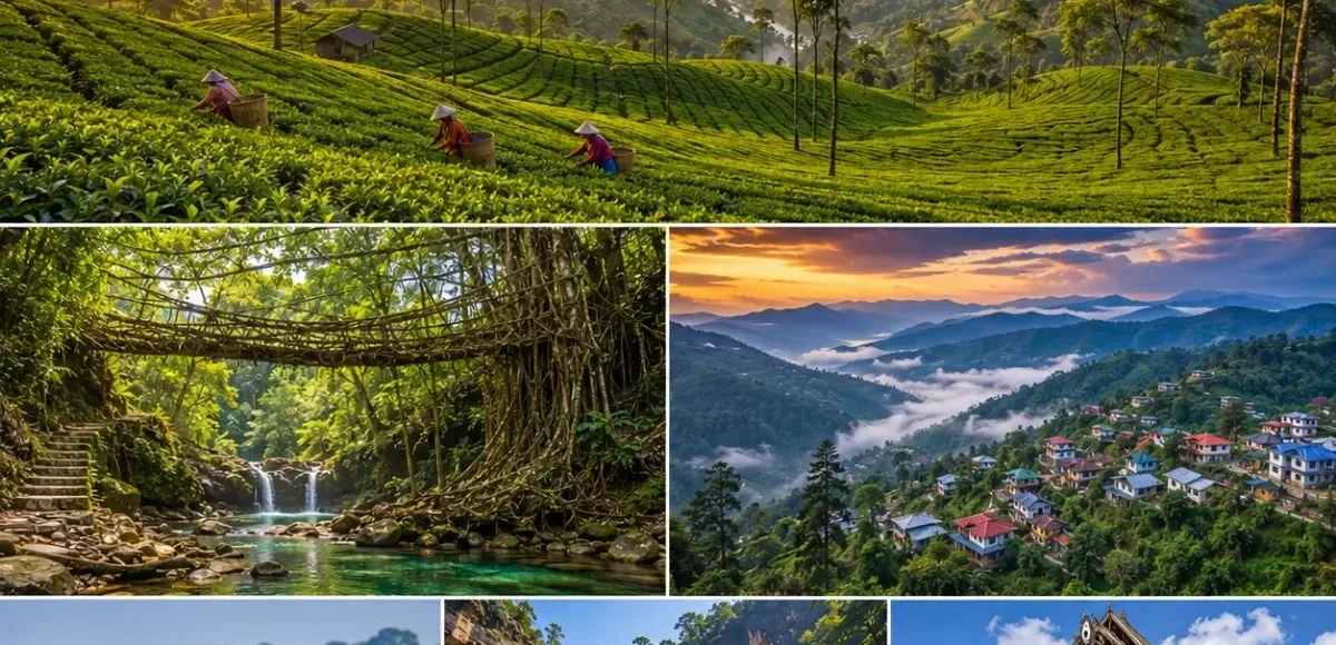 Assam, Meghalaya & Nagaland Tour Package featuring Kaziranga National Park, Shillong, Cherrapunji, Dawki and Kohima