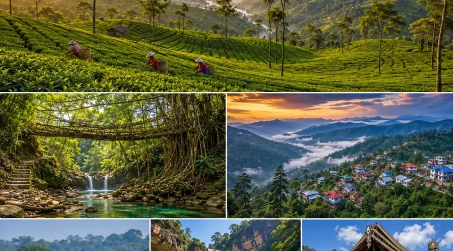 Assam, Meghalaya & Nagaland Tour Package featuring Kaziranga National Park, Shillong, Cherrapunji, Dawki and Kohima