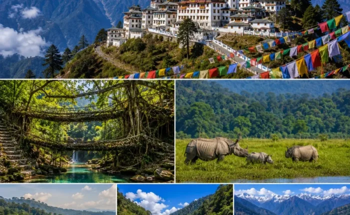 Assam, Meghalaya & Tawang Tour Package featuring Kaziranga National Park, Shillong, Cherrapunji, Dawki, Sela Pass and Tawang Monastery