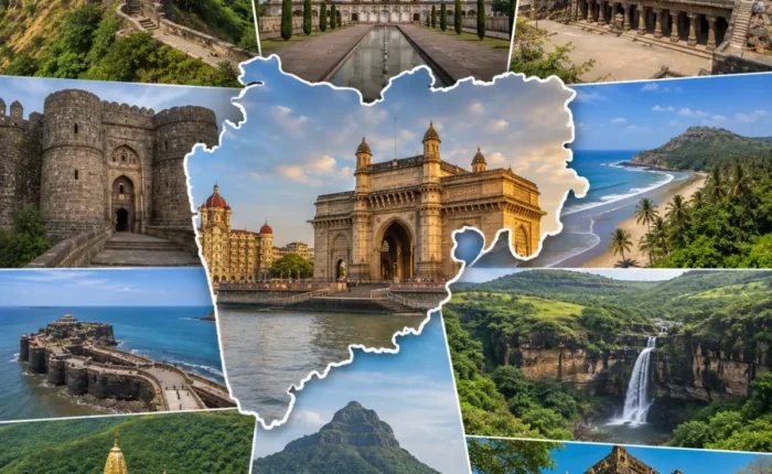 Complete Maharashtra Grand Tour Package featuring Mumbai, Mahabaleshwar, Ajanta Ellora Caves, Shirdi, Tadoba Tiger Reserve, Ganpatipule Beach and Raigad Fort.
