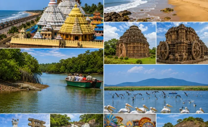 Complete Odisha Tour Package featuring Jagannath Temple Puri, Konark Sun Temple, Chilika Lake, Bhitarkanika National Park, Daringbadi and Lingaraj Temple.