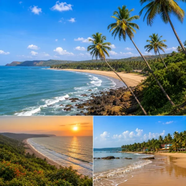 Dapoli Beach Tour Package featuring Murud Beach, Karde Beach, Ladghar Beach, Suvarnadurg Fort, Dolphin Safari and the scenic Konkan coastline.