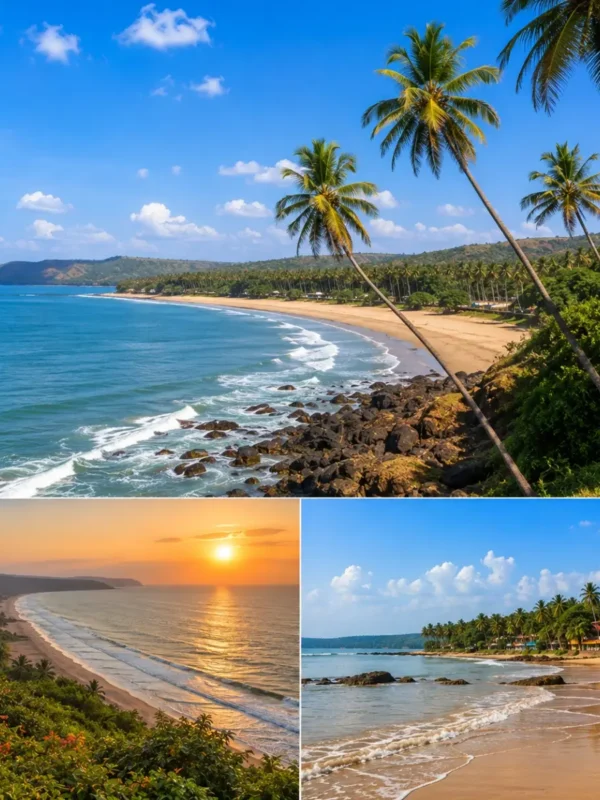 Dapoli Beach Tour Package featuring Murud Beach, Karde Beach, Ladghar Beach, Suvarnadurg Fort, Dolphin Safari and the scenic Konkan coastline.