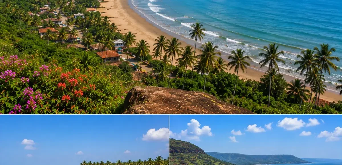 Dapoli Harnai Anjarle Tour Package featuring Harnai Beach, Anjarle Ganpati Temple, Karde Beach, Dolphin Safari and the scenic Konkan coastline.