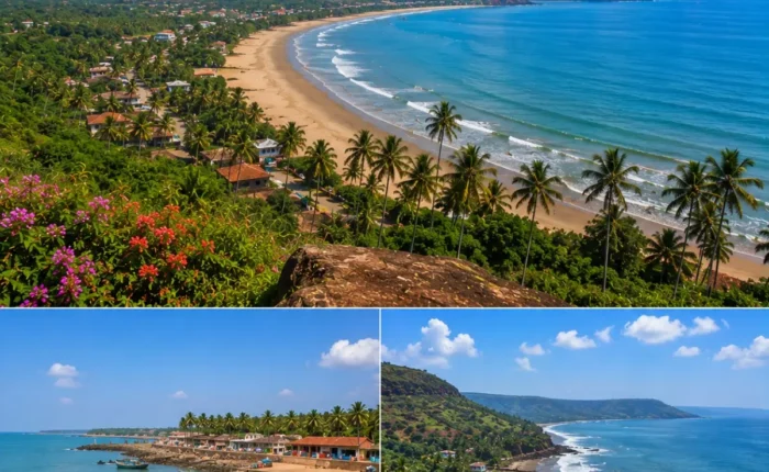 Dapoli Harnai Anjarle Tour Package featuring Harnai Beach, Anjarle Ganpati Temple, Karde Beach, Dolphin Safari and the scenic Konkan coastline.