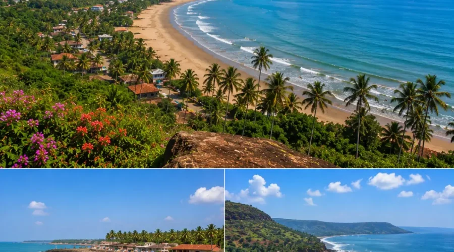 Dapoli Harnai Anjarle Tour Package featuring Harnai Beach, Anjarle Ganpati Temple, Karde Beach, Dolphin Safari and the scenic Konkan coastline.