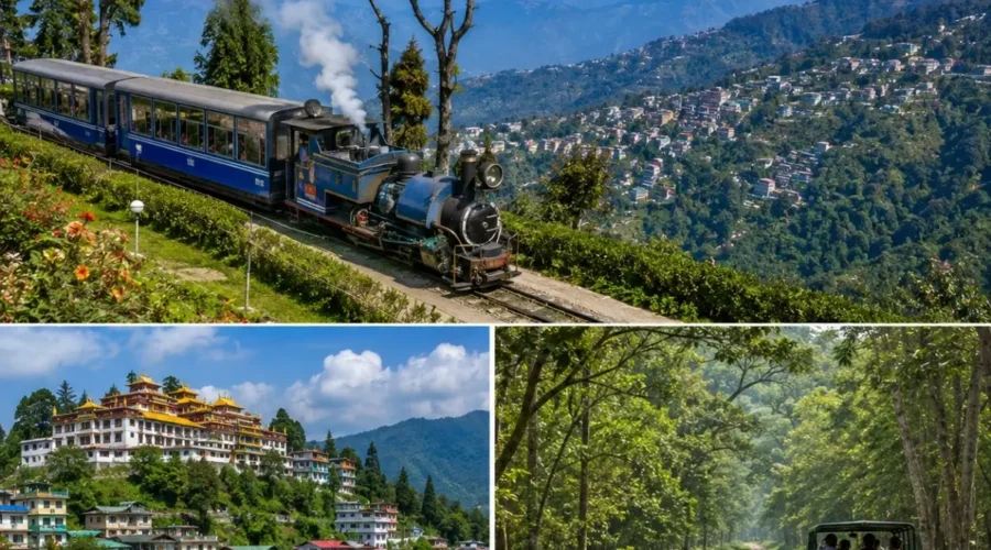 Darjeeling, Kalimpong & Dooars Tour Package featuring Tiger Hill, tea gardens, Kalimpong monasteries and Dooars wildlife safari