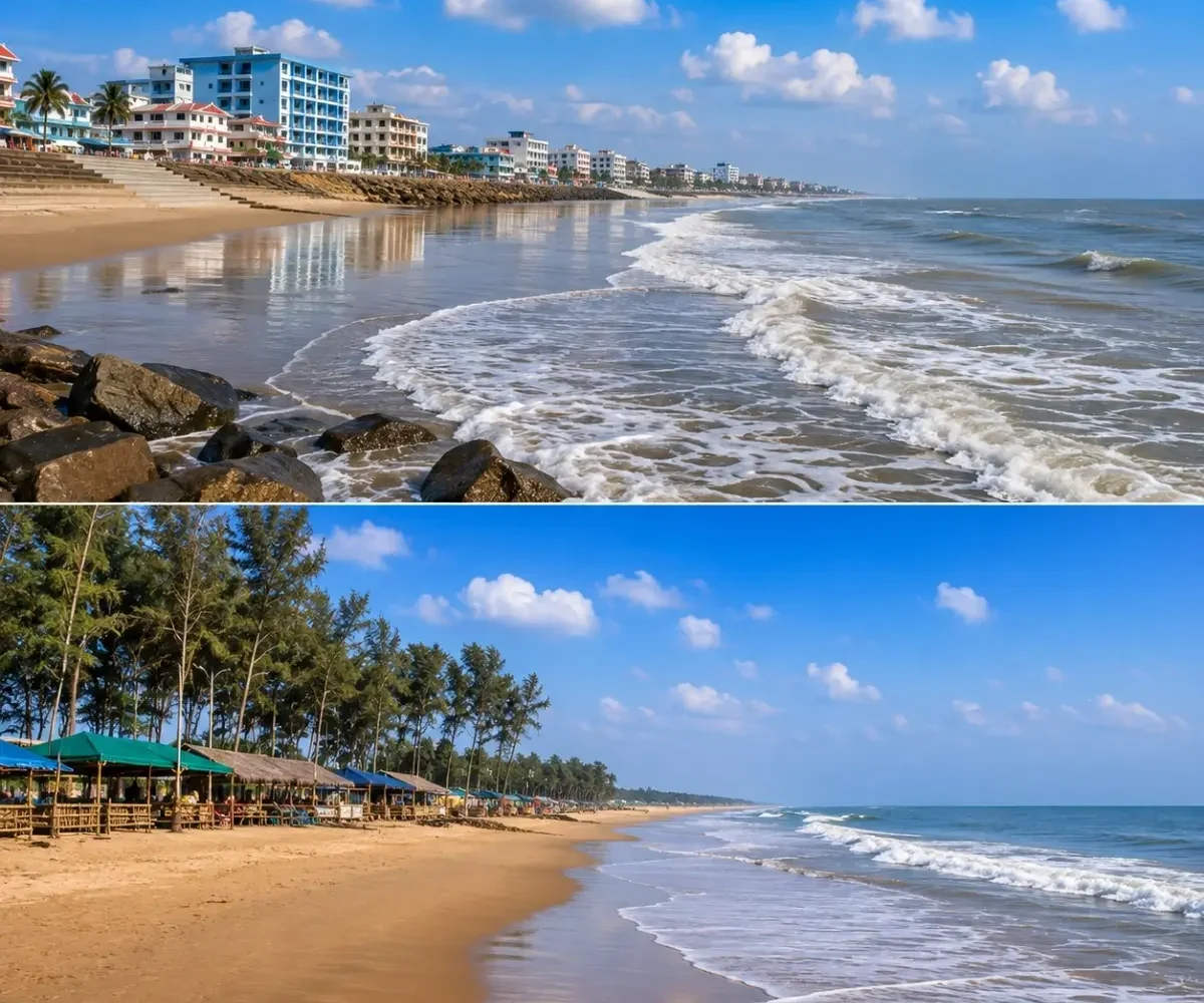 Digha & Mandarmani Beach Tour Package featuring Digha Beach, Mandarmani Beach, sunrise views and the scenic Bay of Bengal coastline