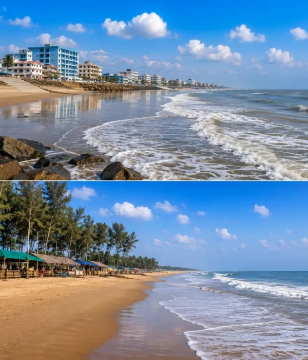 Digha & Mandarmani Beach Tour Package featuring Digha Beach, Mandarmani Beach, sunrise views and the scenic Bay of Bengal coastline