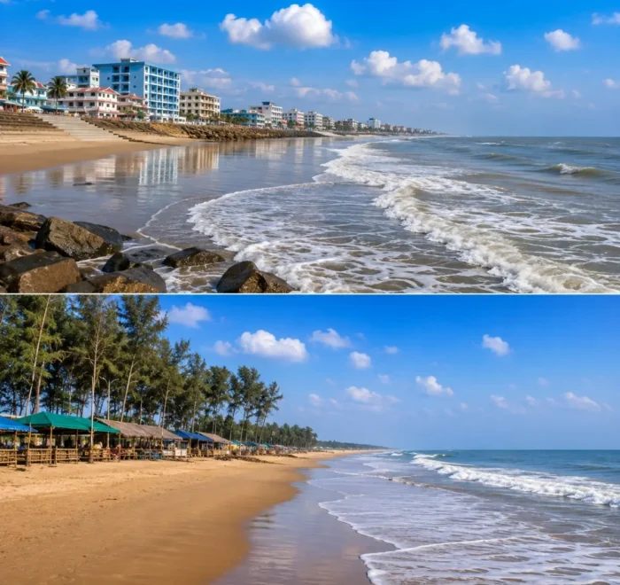 Digha & Mandarmani Beach Tour Package featuring Digha Beach, Mandarmani Beach, sunrise views and the scenic Bay of Bengal coastline