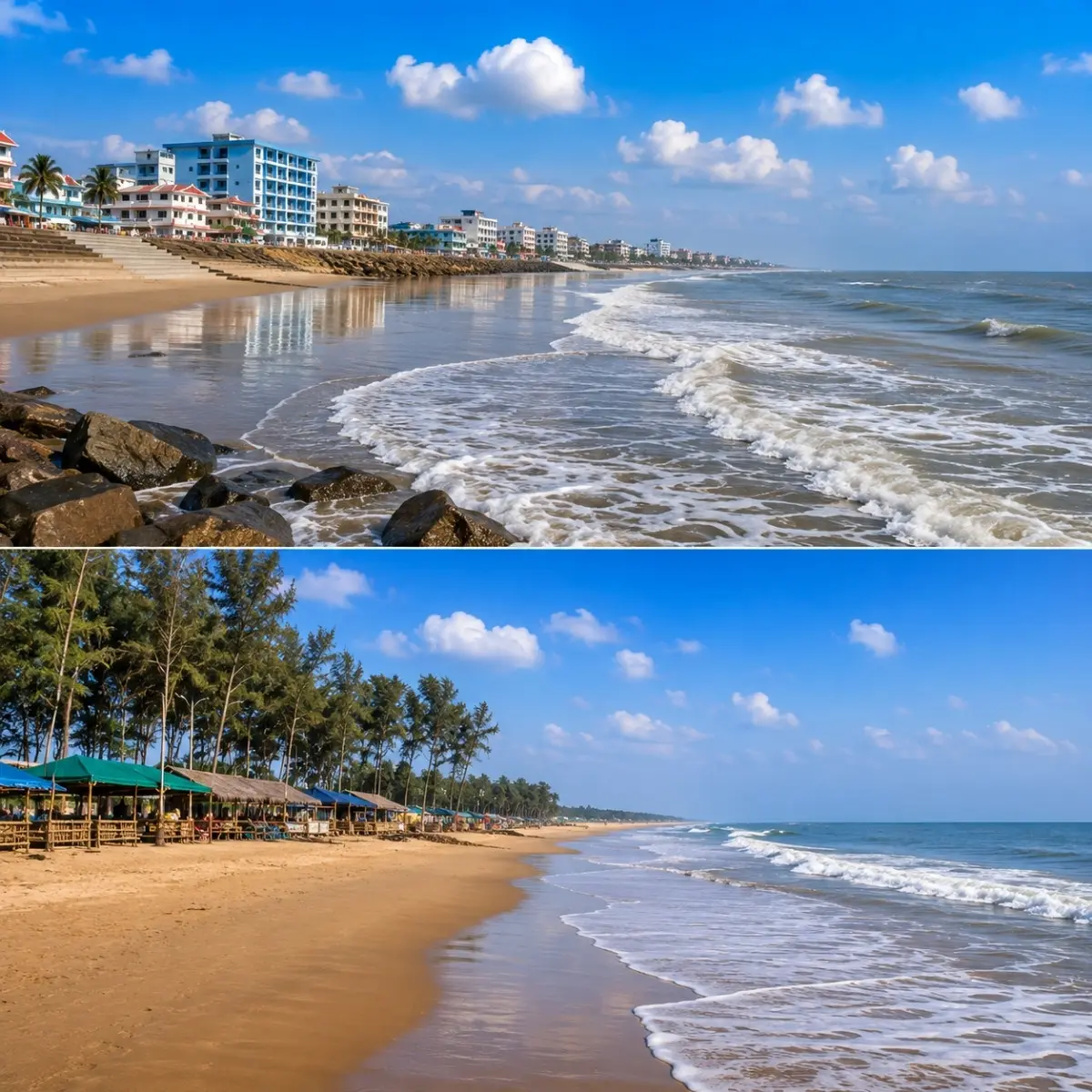 Digha & Mandarmani Beach Tour Package featuring Digha Beach, Mandarmani Beach, sunrise views and the scenic Bay of Bengal coastline