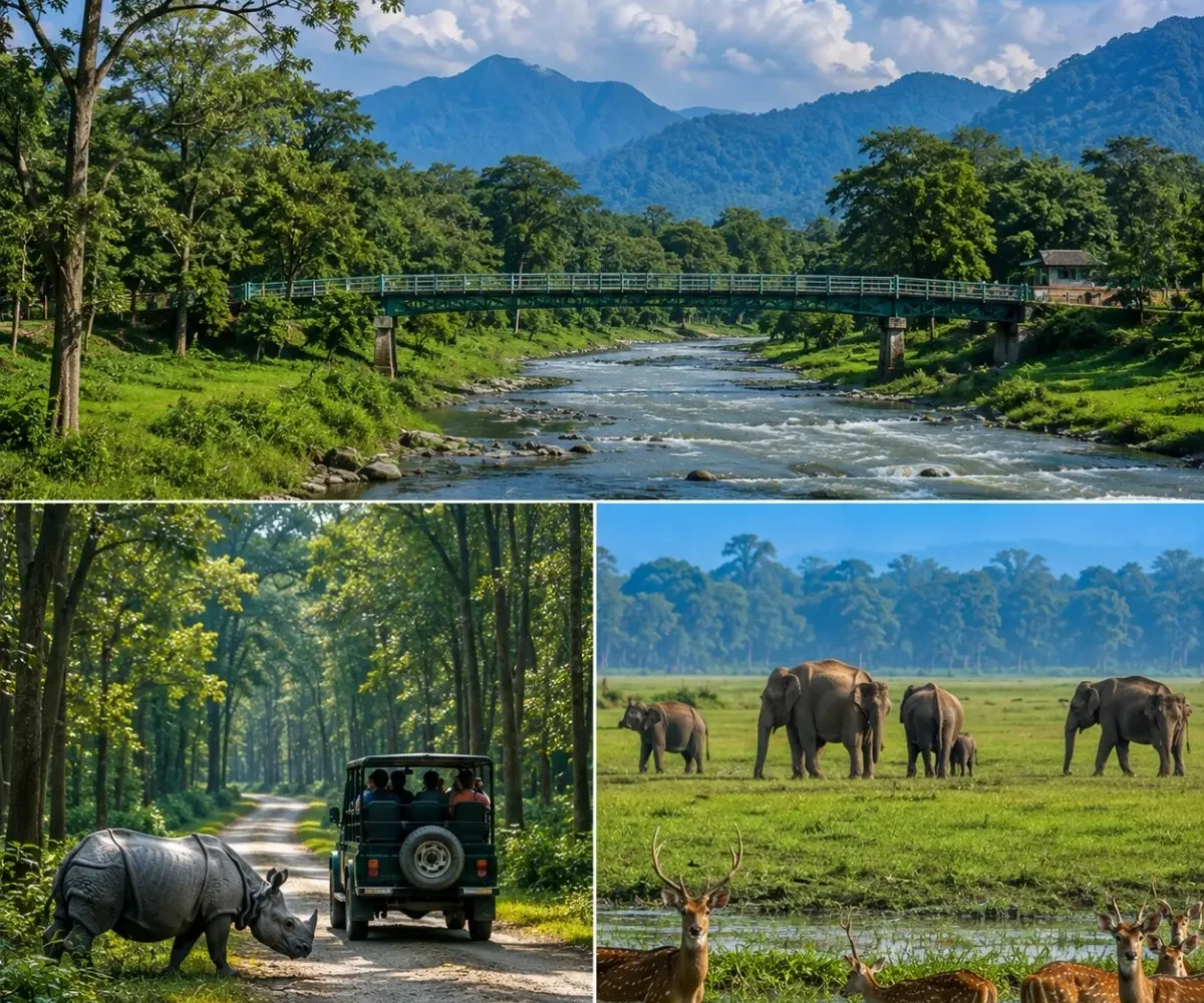 Dooars, Gorumara & Jaldapara Tour Package featuring Gorumara National Park, Jaldapara National Park, tea gardens and wildlife safari