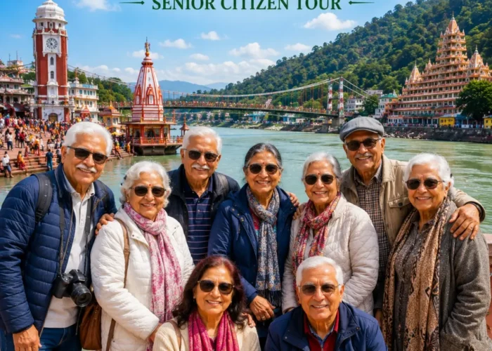 Haridwar Rishikesh Senior Citizen Tour Package featuring Har Ki Pauri, Ganga Aarti, Lakshman Jhula, Ram Jhula and peaceful spiritual experiences.