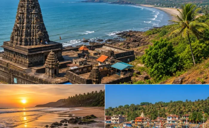 Harihareshwar Shrivardhan Tour Package featuring Harihareshwar Beach, Harihareshwar Temple, Shrivardhan Beach, Diveagar Beach and the scenic Konkan coastline.