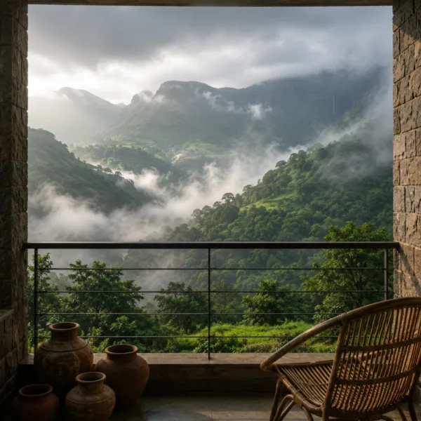 Misty green hills and scenic valleys of Igatpuri hill station in Maharashtra