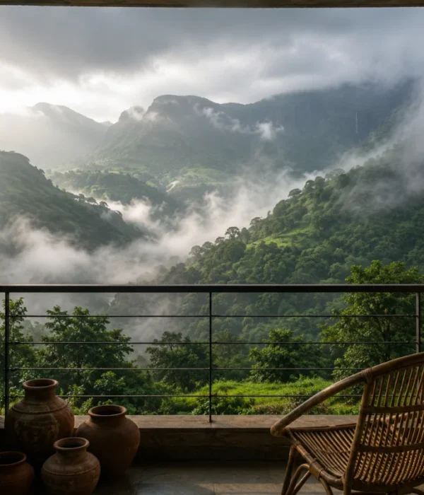 Misty green hills and scenic valleys of Igatpuri hill station in Maharashtra