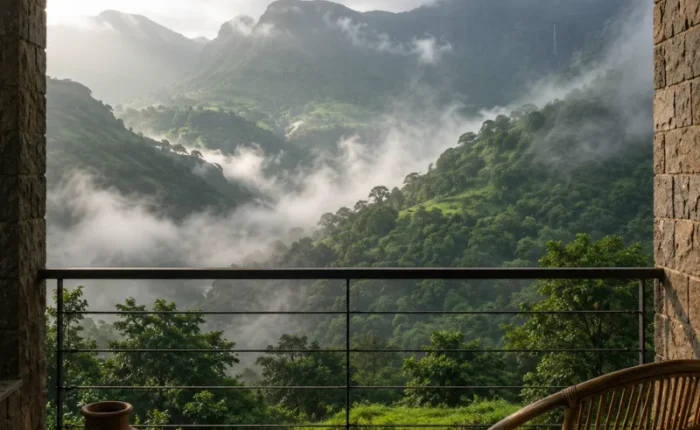 Misty green hills and scenic valleys of Igatpuri hill station in Maharashtra