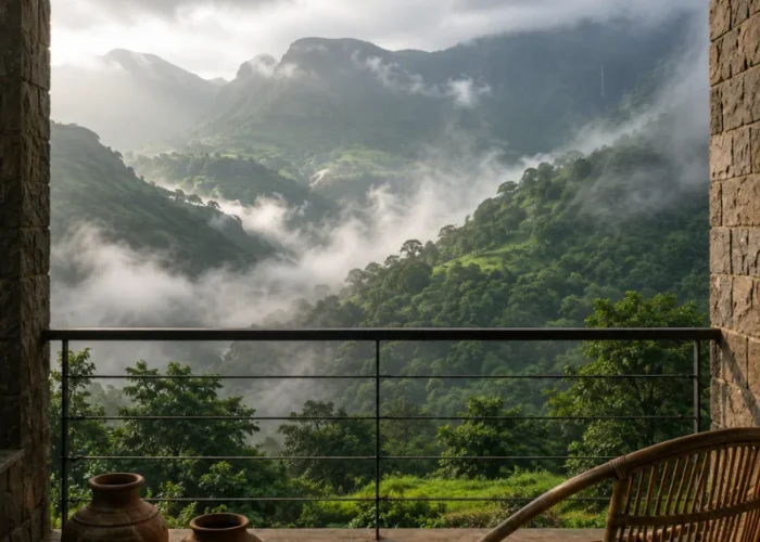 Misty green hills and scenic valleys of Igatpuri hill station in Maharashtra