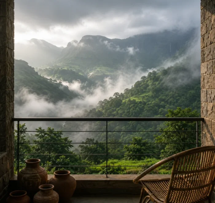 Misty green hills and scenic valleys of Igatpuri hill station in Maharashtra