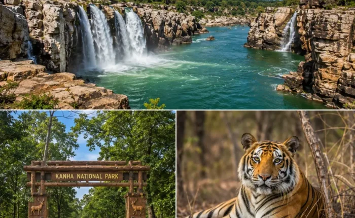 Jabalpur Kanha Bandhavgarh Tour Package featuring Marble Rocks, Dhuandhar Falls, Kanha National Park, Bandhavgarh National Park and Bengal Tigers.