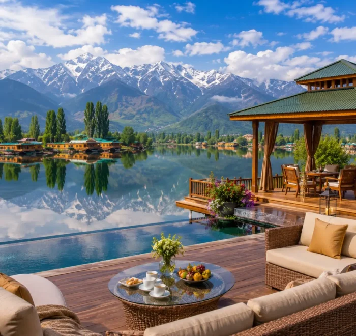 Kashmir Luxury Valley Tour Package featuring Dal Lake houseboats, Gulmarg Gondola, Pahalgam valleys, Sonamarg meadows and luxury resorts.