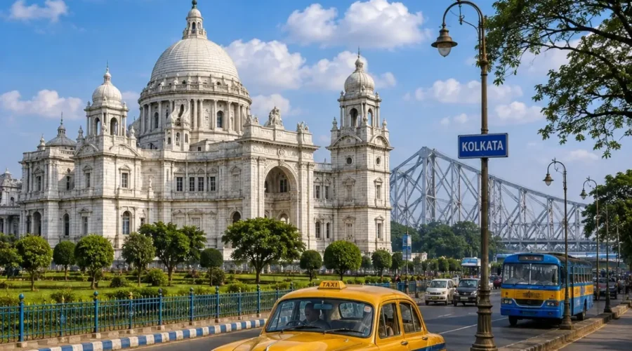 Kolkata City Tour Package featuring Victoria Memorial, Howrah Bridge, Dakshineswar Kali Temple, Indian Museum and Park Street