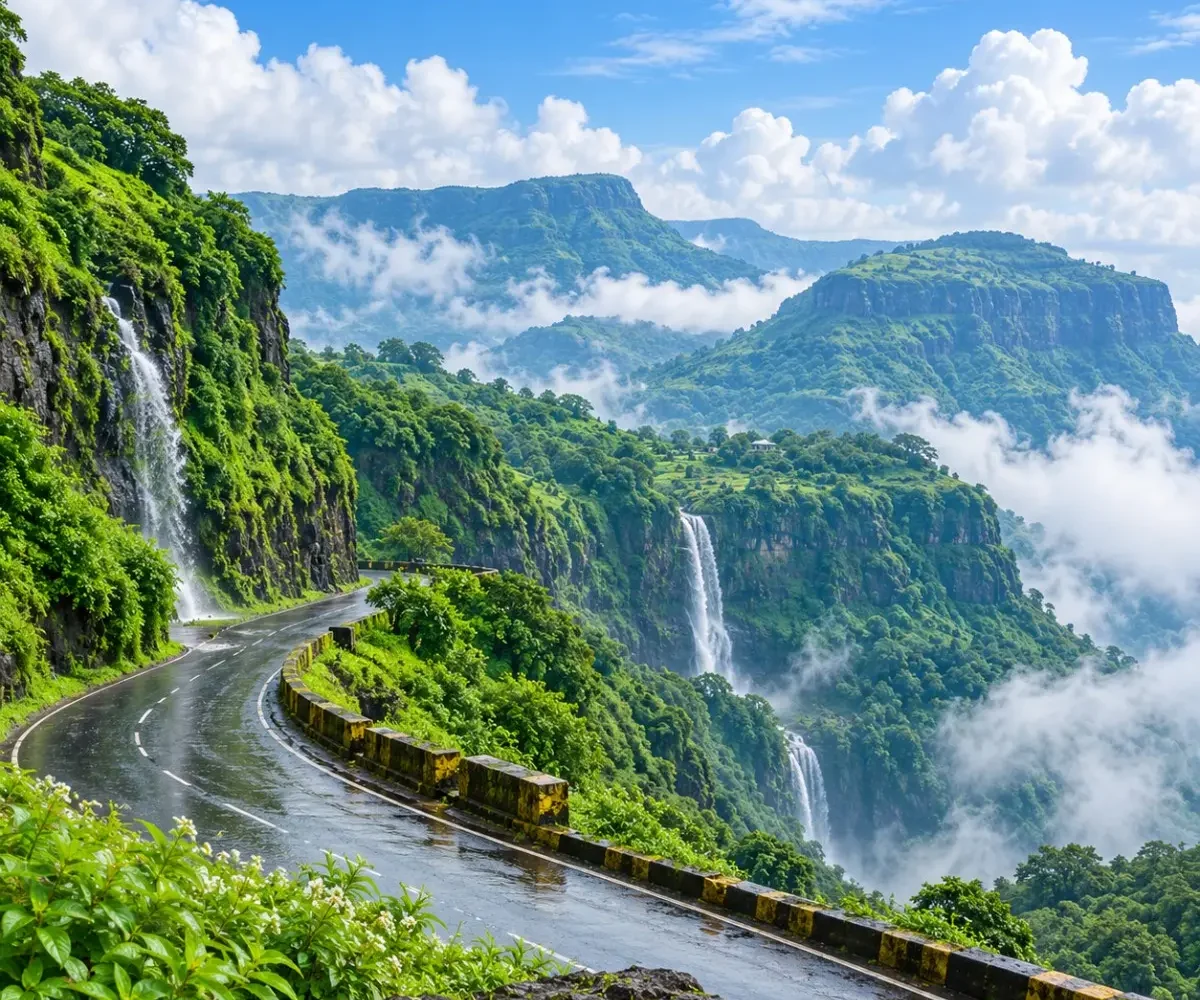 Lonavala Khandala Tour Package featuring Tiger Point, Bhushi Dam, Rajmachi Point, Karla Caves, Lohagad Fort and lush Sahyadri hills.