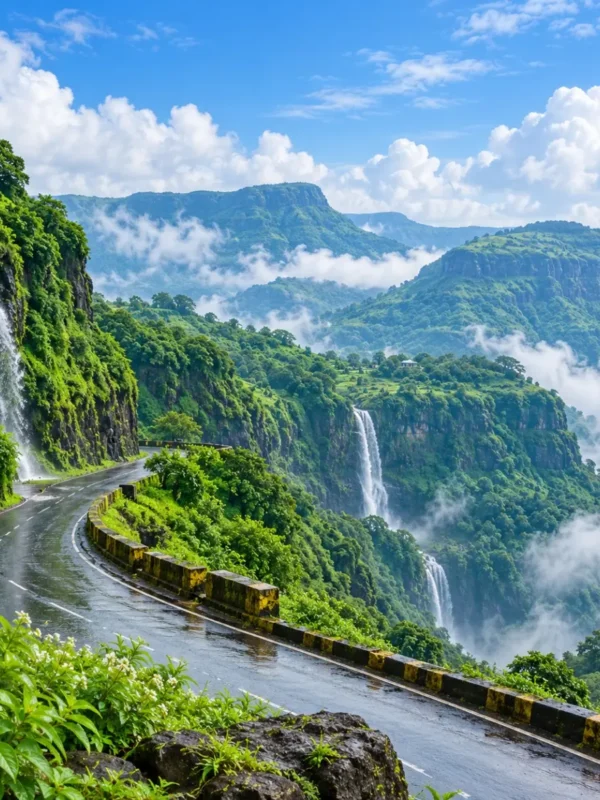 Lonavala Khandala Tour Package featuring Tiger Point, Bhushi Dam, Rajmachi Point, Karla Caves, Lohagad Fort and lush Sahyadri hills.
