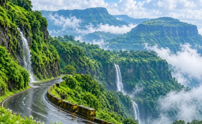 Lonavala Khandala Tour Package featuring Tiger Point, Bhushi Dam, Rajmachi Point, Karla Caves, Lohagad Fort and lush Sahyadri hills.
