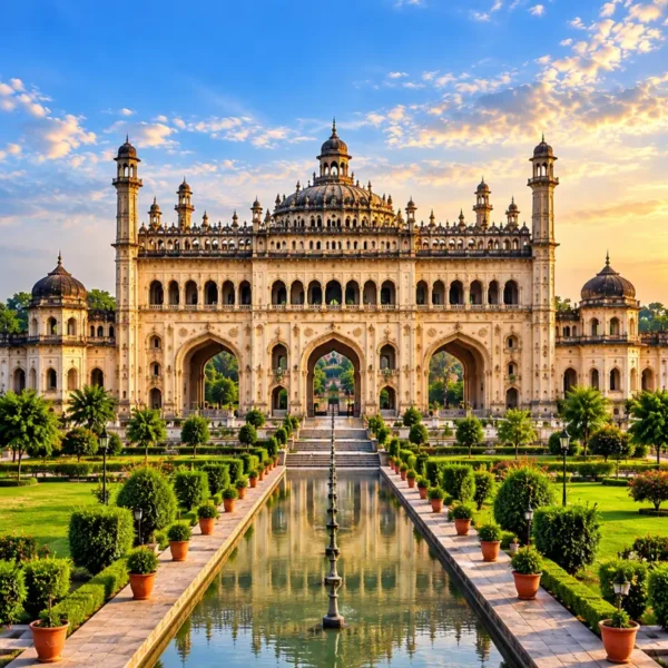 Lucknow Ayodhya Prayagraj and Varanasi tour featuring heritage monuments, Ram Mandir, Triveni Sangam and Ganga ghats