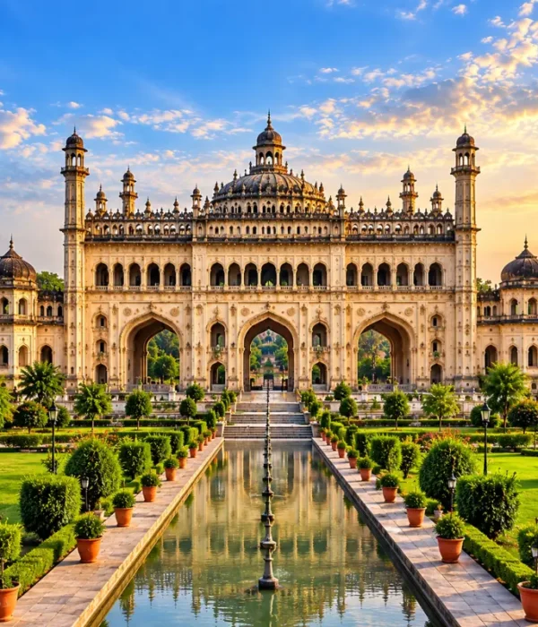 Lucknow Ayodhya Prayagraj and Varanasi tour featuring heritage monuments, Ram Mandir, Triveni Sangam and Ganga ghats