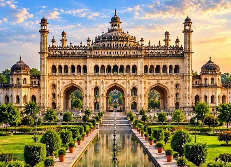Lucknow Ayodhya Prayagraj and Varanasi tour featuring heritage monuments, Ram Mandir, Triveni Sangam and Ganga ghats