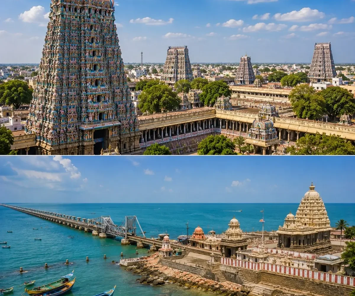 Madurai & Rameswaram Tour Package featuring Meenakshi Amman Temple, Ramanathaswamy Temple, Pamban Bridge and Dhanushkodi