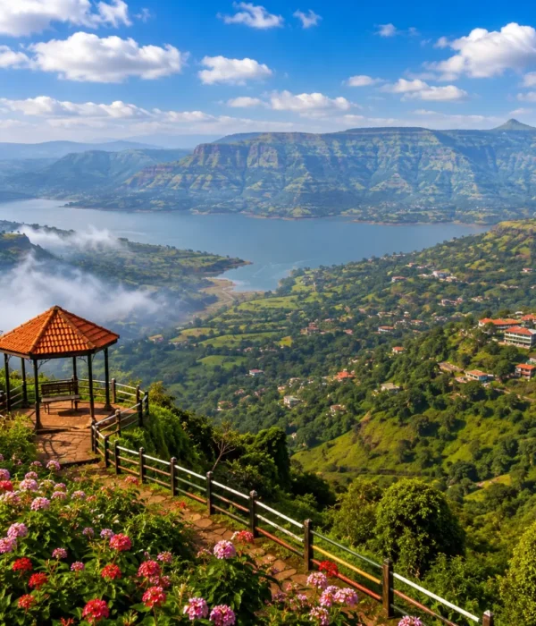 Mahabaleshwar Panchgani Weekend Tour Package featuring Arthur's Seat, Mapro Garden, Table Land, Venna Lake, strawberry farms and scenic Sahyadri hills.